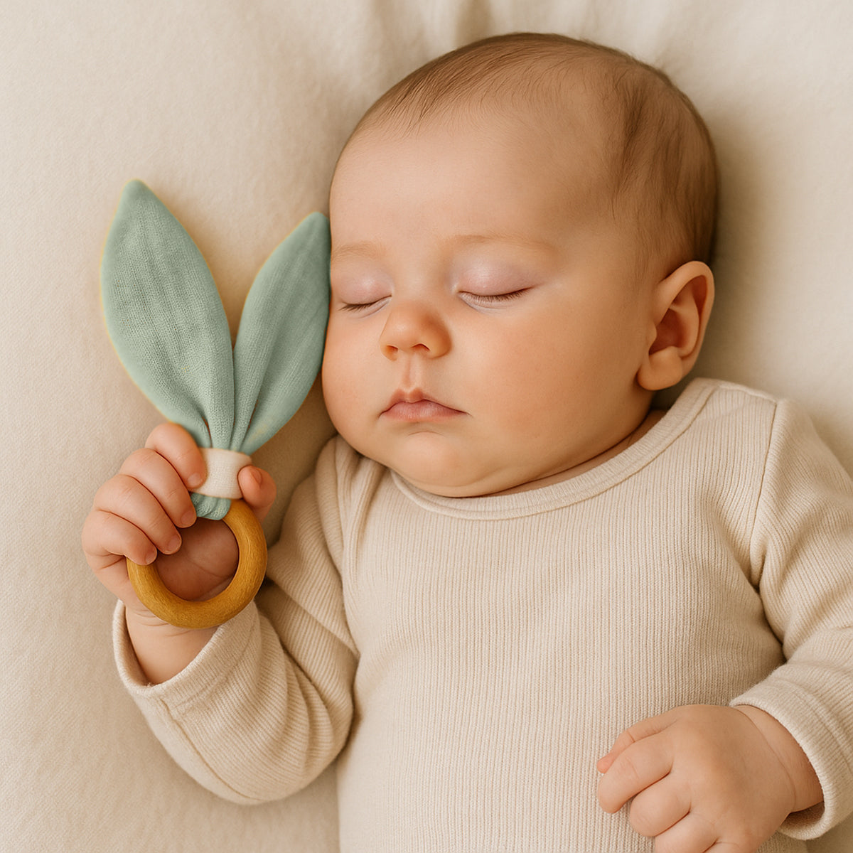 Bitring i ekologisk bomull - Grön