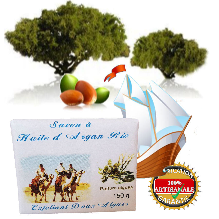 bio arganöl-peelingseife mit algen 150 g