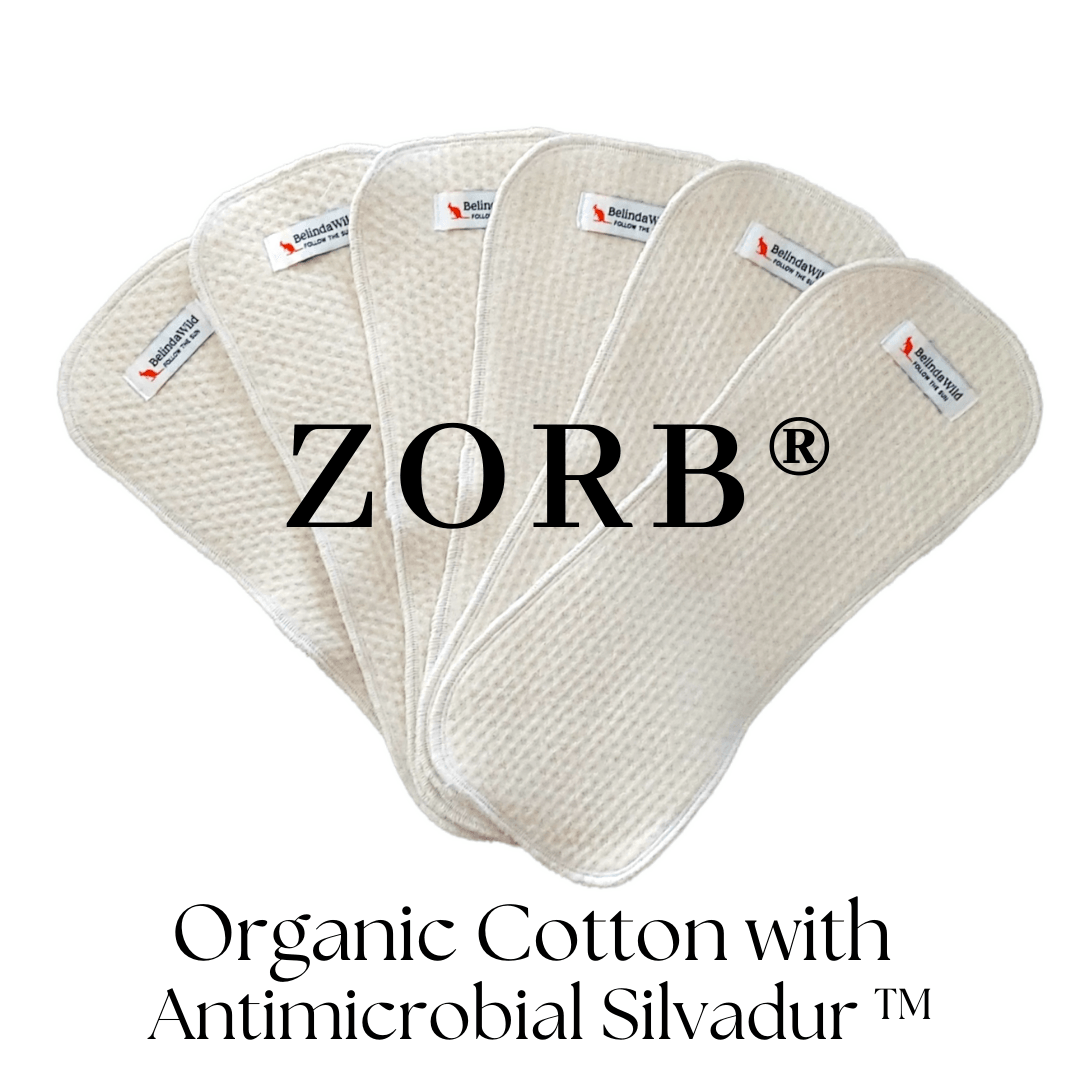 INSERTI i Zorb® Organic Cotton med Antimikrobiell SILVADUR® for