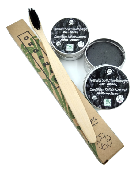 Natural Organic Certified Solid Toothpaste - Gift Set - 1 piece - MADE