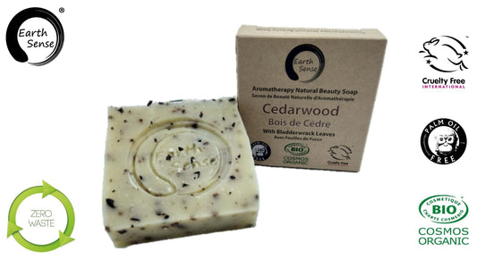 Organic Certified Solid Soap - Cedarwood with Bladderwrack 90g