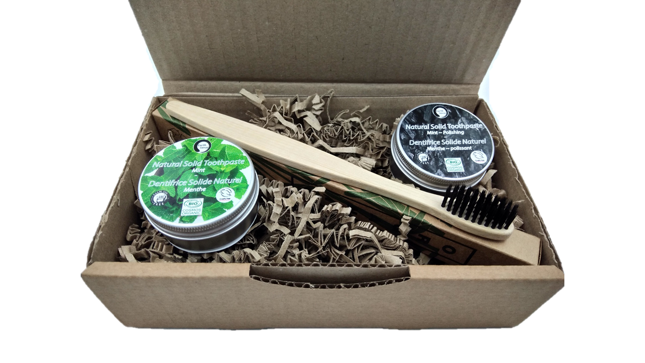Natural Organic Certified Solid Toothpaste - Gift Set - 1 piece - MADE
