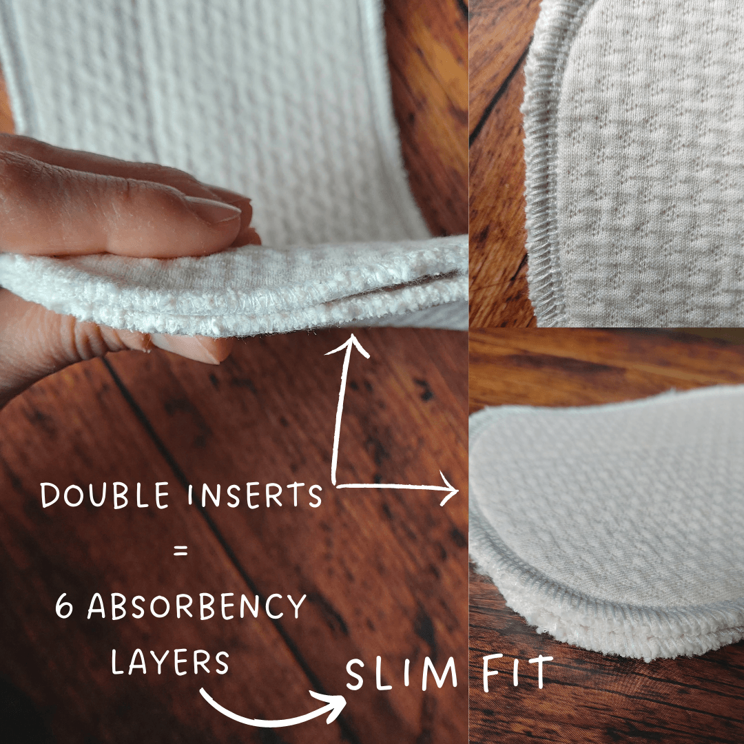 INSERTI i Zorb® Organic Cotton med Antimikrobiell SILVADUR® for