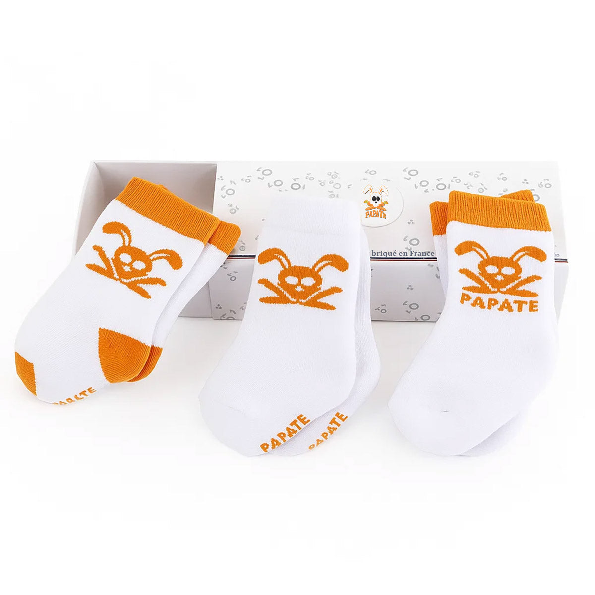 Neugeborenen-Socken aus Bio-Baumwolle