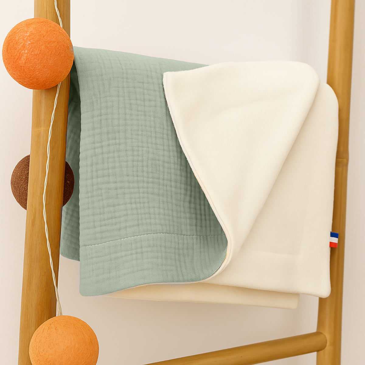 Coperta in Pile di Cotone Biologico -  Verde