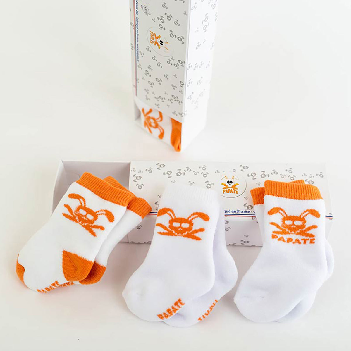 Neugeborenen-Socken aus Bio-Baumwolle
