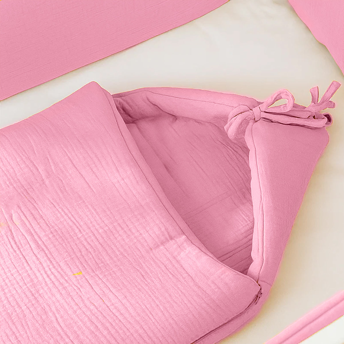 Sac Bourse en Coton Biologique - Rose