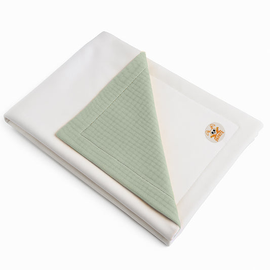 Manta de forro polar de algodón orgánico -  Verde