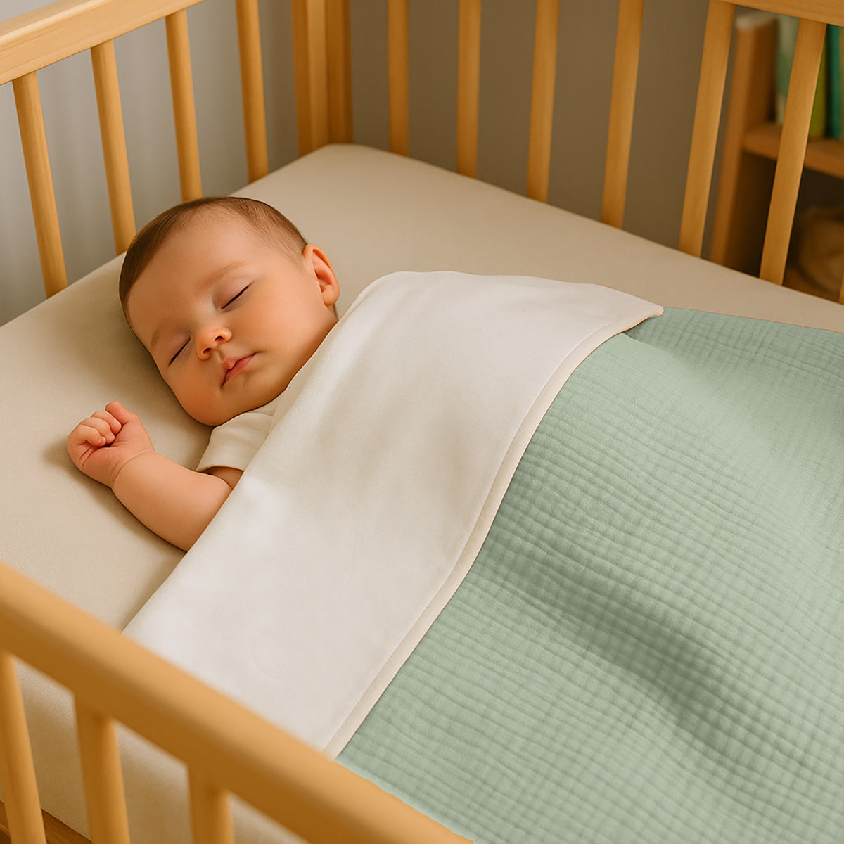 Coperta in Pile di Cotone Biologico -  Verde