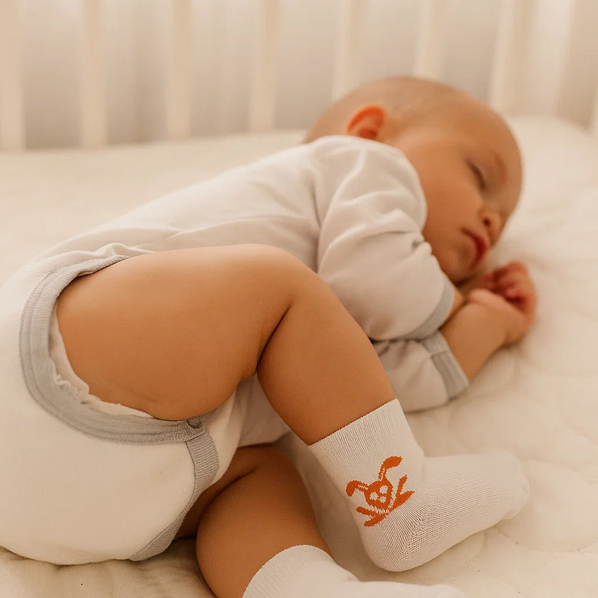 Neugeborenen-Socken aus Bio-Baumwolle