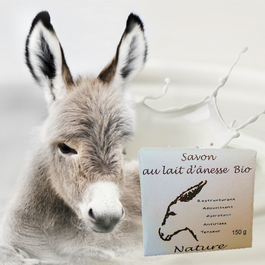 Organic donkey milk soap, natural 150 g
