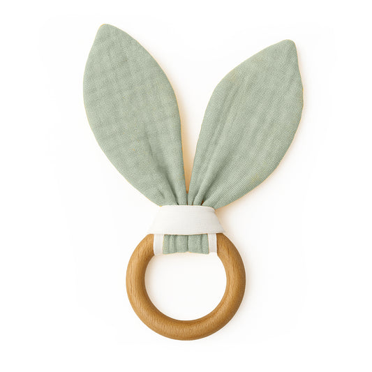 Anillo de Dentición de Algodón Orgánico - Verde