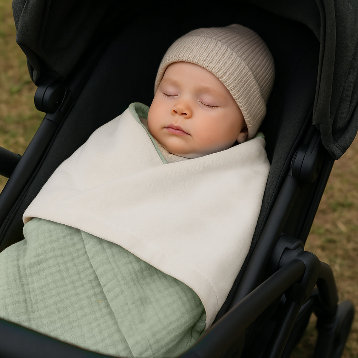 Coperta in Pile di Cotone Biologico -  Verde